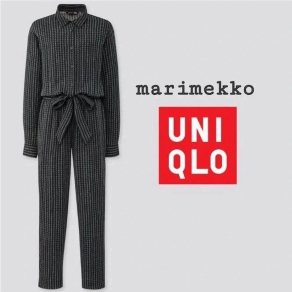 Marimekko Uniqlo Jumpsuit Green Dot EUC XL - Picture 1 of 6